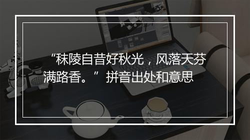 “秣陵自昔好秋光，风落天芬满路香。”拼音出处和意思