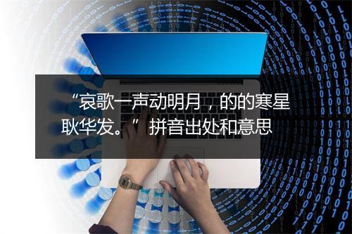 “哀歌一声动明月，的的寒星耿华发。”拼音出处和意思