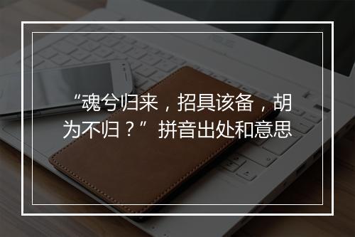 “魂兮归来，招具该备，胡为不归？”拼音出处和意思