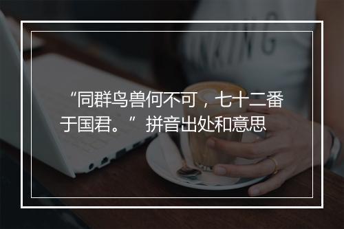 “同群鸟兽何不可，七十二番于国君。”拼音出处和意思