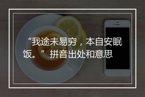 “我途未易穷，本自安眠饭。”拼音出处和意思