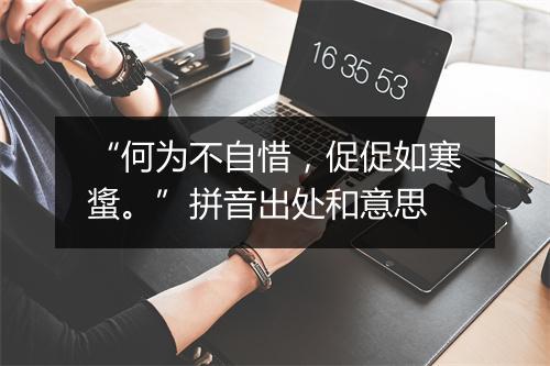 “何为不自惜，促促如寒螀。”拼音出处和意思