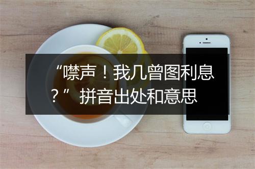 “噤声！我几曾图利息？”拼音出处和意思