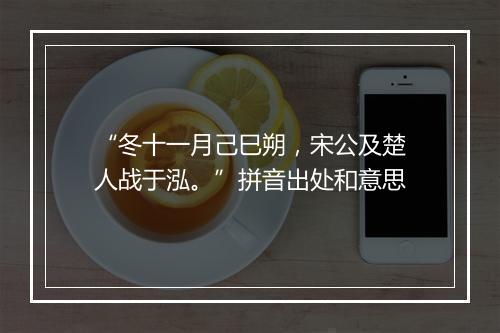 “冬十一月己巳朔，宋公及楚人战于泓。”拼音出处和意思