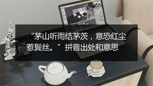 “茅山听雨结茅茨，意恐红尘惹鬓丝。”拼音出处和意思