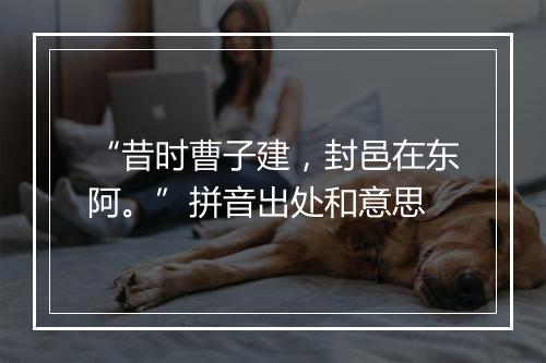 “昔时曹子建，封邑在东阿。”拼音出处和意思