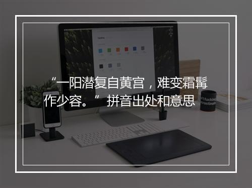 “一阳潜复自黄宫，难变霜髯作少容。”拼音出处和意思