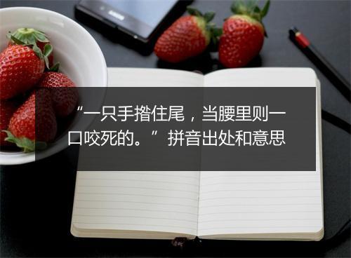 “一只手揝住尾，当腰里则一口咬死的。”拼音出处和意思