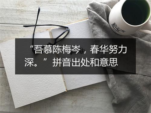 “吾慕陈梅岑，春华努力深。”拼音出处和意思