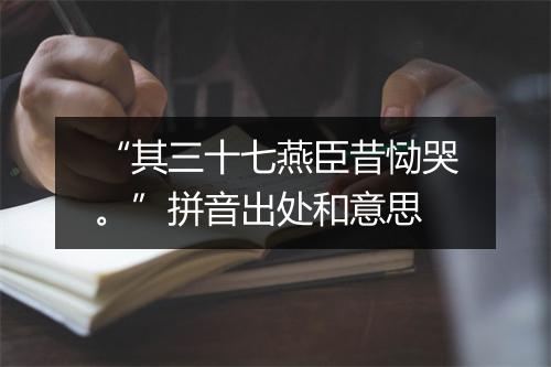 “其三十七燕臣昔恸哭。”拼音出处和意思