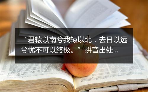 “君辕以南兮我辕以北，去日以远兮忧不可以终极。”拼音出处和意思