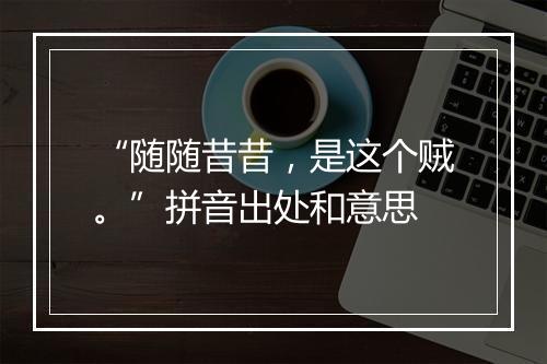 “随随昔昔，是这个贼。”拼音出处和意思