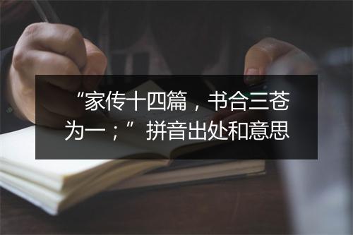 “家传十四篇，书合三苍为一；”拼音出处和意思