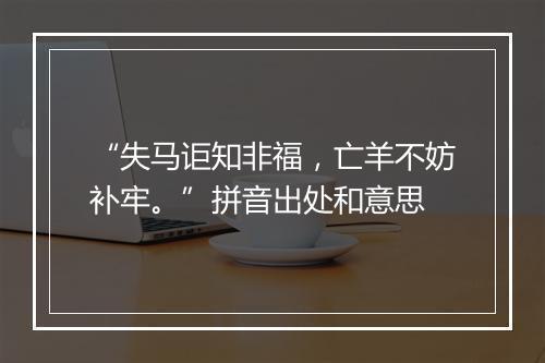 “失马讵知非福，亡羊不妨补牢。”拼音出处和意思