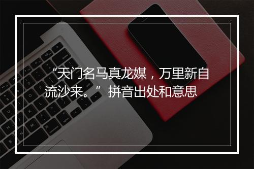 “天门名马真龙媒，万里新自流沙来。”拼音出处和意思