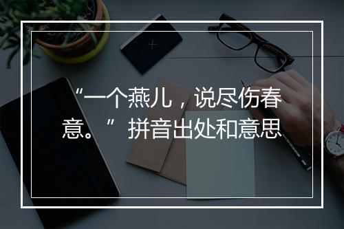 “一个燕儿，说尽伤春意。”拼音出处和意思