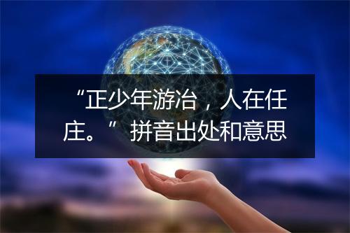 “正少年游冶，人在任庄。”拼音出处和意思