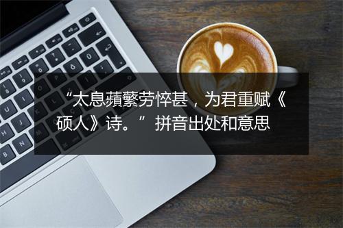 “太息蘋蘩劳悴甚，为君重赋《硕人》诗。”拼音出处和意思