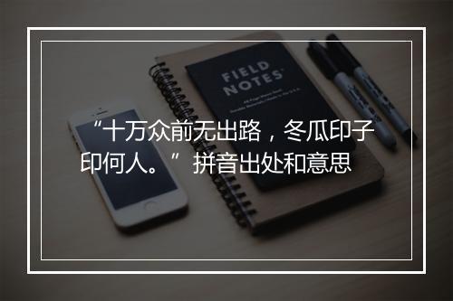 “十万众前无出路，冬瓜印子印何人。”拼音出处和意思