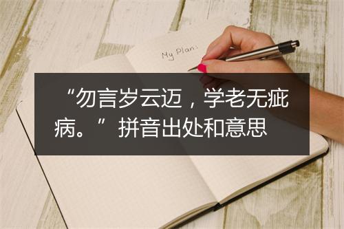 “勿言岁云迈，学老无疵病。”拼音出处和意思