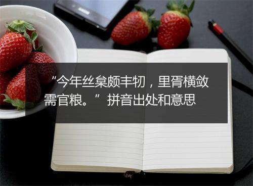 “今年丝枲颇丰牣，里胥横敛需官粮。”拼音出处和意思