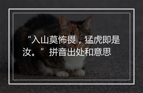 “入山莫怖畏，猛虎即是汝。”拼音出处和意思