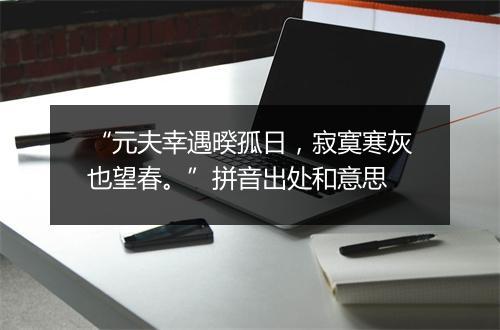 “元夫幸遇暌孤日，寂寞寒灰也望春。”拼音出处和意思