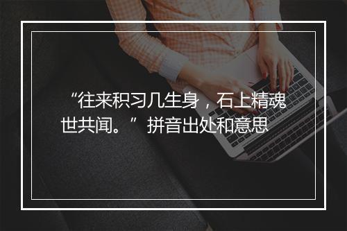 “往来积习几生身，石上精魂世共闻。”拼音出处和意思