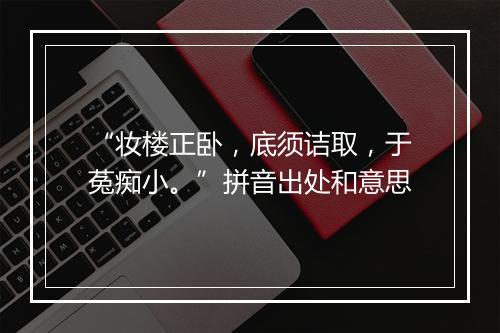 “妆楼正卧，底须诘取，于菟痴小。”拼音出处和意思