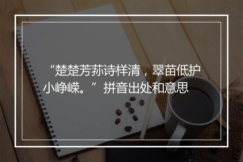 “楚楚芳荪诗样清，翠苗低护小峥嵘。”拼音出处和意思