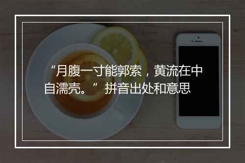 “月腹一寸能郭索，黄流在中自濡壳。”拼音出处和意思