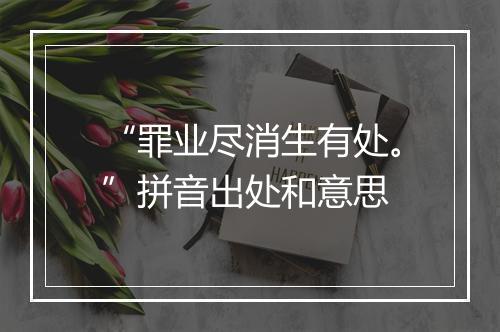 “罪业尽消生有处。”拼音出处和意思