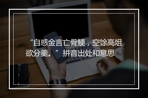 “自惑金言亡骨鲠，空馀高俎欲分羹。”拼音出处和意思