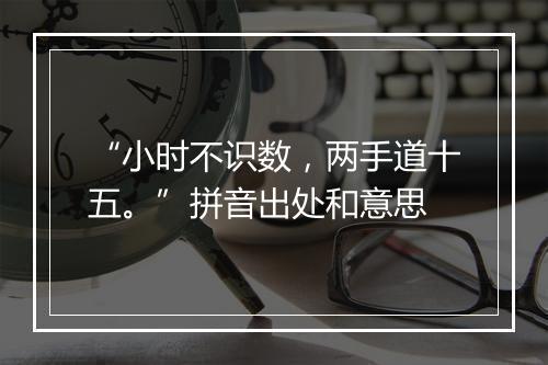 “小时不识数，两手道十五。”拼音出处和意思