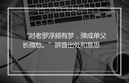 “对老罗浮频有梦，弹成单父长微愁。”拼音出处和意思