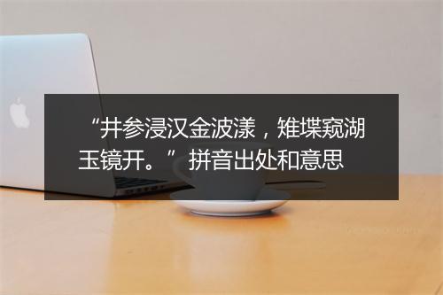 “井参浸汉金波漾，雉堞窥湖玉镜开。”拼音出处和意思