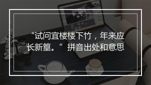 “试问宜楼楼下竹，年来应长新篁。”拼音出处和意思