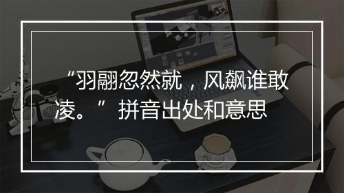 “羽翮忽然就，风飙谁敢凌。”拼音出处和意思