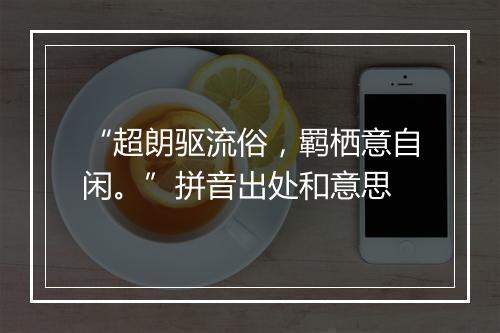 “超朗驱流俗，羁栖意自闲。”拼音出处和意思