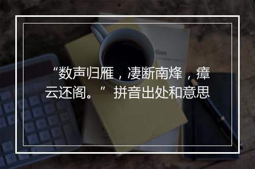 “数声归雁，凄断南烽，瘴云还阁。”拼音出处和意思