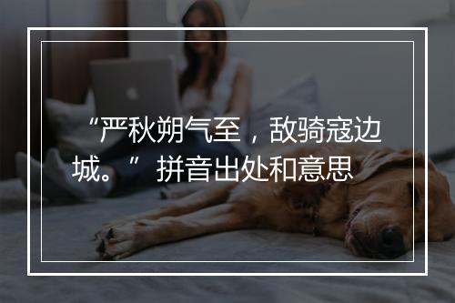 “严秋朔气至，敌骑寇边城。”拼音出处和意思