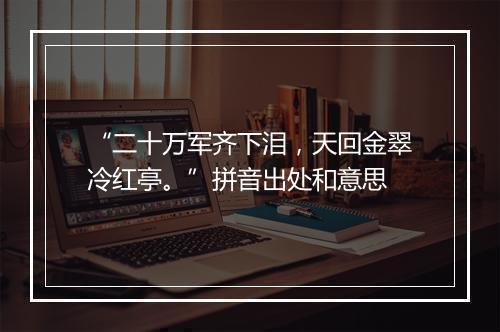 “二十万军齐下泪，天回金翠冷红亭。”拼音出处和意思