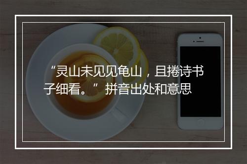 “灵山未见见龟山，且捲诗书子细看。”拼音出处和意思