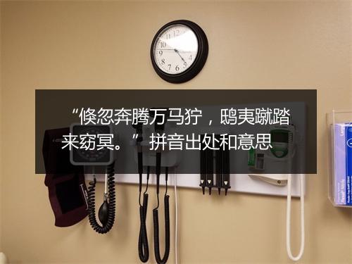 “倏忽奔腾万马狞，鸱夷蹴踏来窈冥。”拼音出处和意思