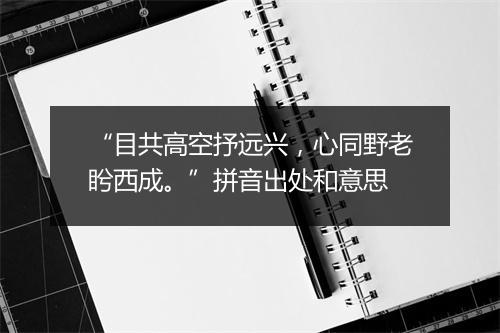 “目共高空抒远兴，心同野老盻西成。”拼音出处和意思