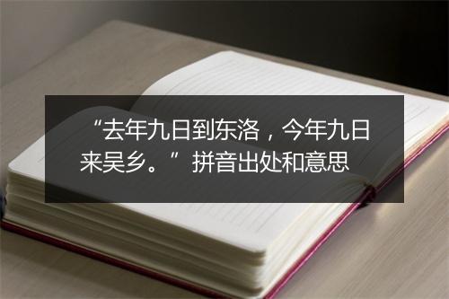 “去年九日到东洛，今年九日来吴乡。”拼音出处和意思