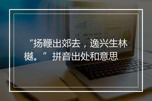 “扬鞭出郊去，逸兴生林樾。”拼音出处和意思