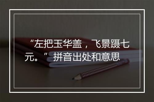 “左把玉华盖，飞景蹑七元。”拼音出处和意思