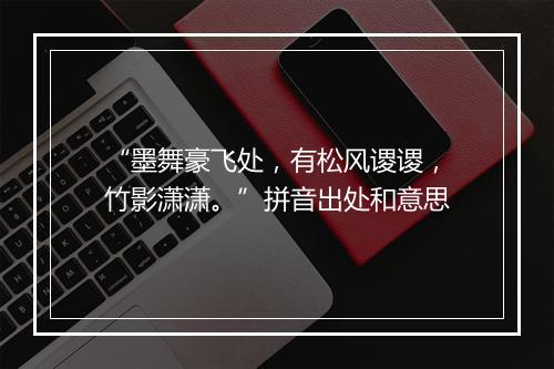 “墨舞豪飞处，有松风谡谡，竹影潇潇。”拼音出处和意思