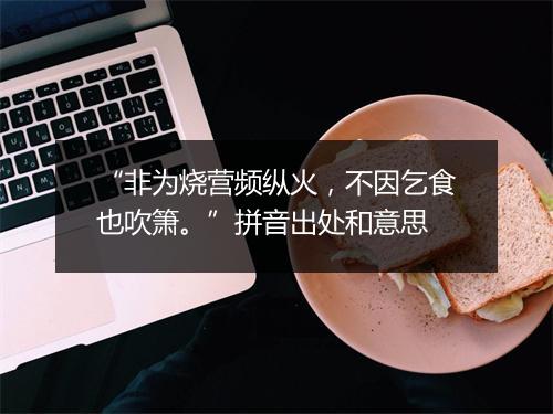 “非为烧营频纵火，不因乞食也吹箫。”拼音出处和意思